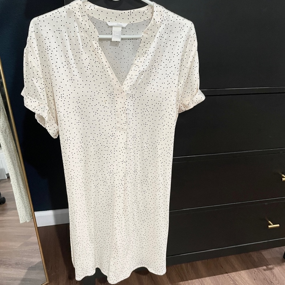 H&M Beige Polka Dot Dress